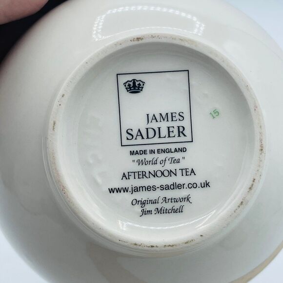 James Sadler Afternoon Tea for One Stacking Teapot & Cup World of Tea England - Picture 9 of 12
